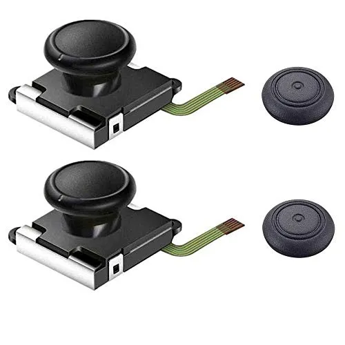 Thlevel 2 PCS Analoger Thumbstick Joystick für NS 3D Ersatz Links und Rechts Controller Rocker Stange Stick mit Kappe