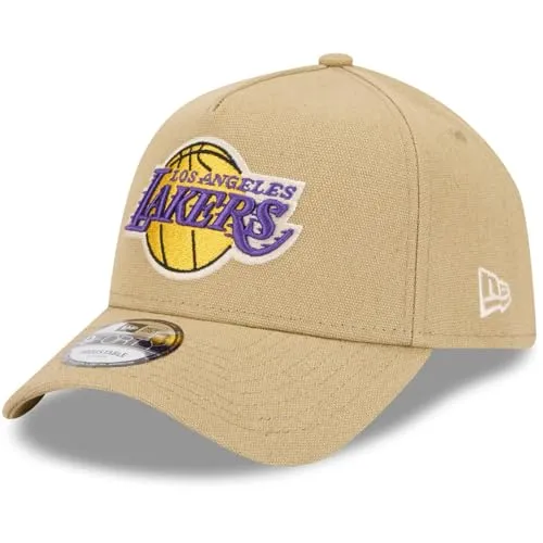 New Era A-Frame Trucker Leinen Cap Los Angeles Lakers beige - Stylische New Era Snapback Cap im A-Frame Design, ideal für Fans der Los Angeles Lakers. Hochwertige Verarbeitung und lässiger Look für jeden Anlass.