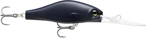 Rapala, Shadow Rap Jack Deep Fishing Lure, Größe: 5 cm/6 g, sinkender Süßwasser- und Salzwasserköder, Schwimmtiefe: 3 m, Angelgerät aus Kunststoff, Mattschwarz UV MBLU