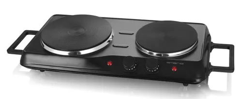 Emerio Doppelkochplatte HP-114482.7 - 2500 Watt - Kochfelder mit 2 leistungsstarken Kochzonen für schnelles und effizientes Kochen, ideal für kleine Küchen oder als zusätzliche Kochmöglichkeit.