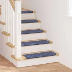 vidaXL Selbstklebende Treppenschoner 15er Set Blau 65 x 21 x 4 cm - Schicke, rutschfeste Treppenmatten aus 100% Polypropylen für sicheren Halt und Geräuschdämpfung. Ideal für Flure und Wohnzimmer – pflegeleicht und langlebig.