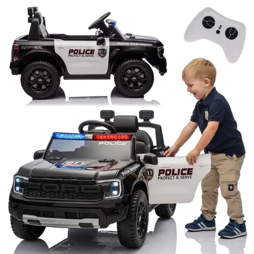 Ford Elektroauto für Kinder Kinderauto Elektrofahrzeuge Polizei Musik Sun Baby