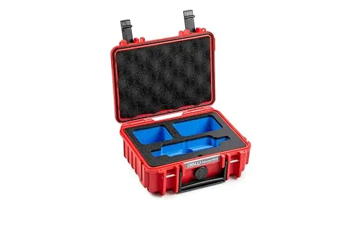 Case Type 500 für Insta360 X3 (rot) - Kameratasche für Insta360 X3, robust nach MIL-STD-810, wasserdicht nach IP67 – idealer Schutz für Ihre Kamera und Zubehör.