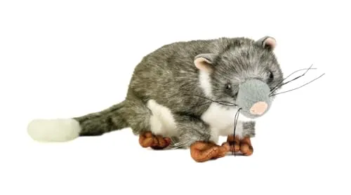 Teddys Rothenburg Kuscheltier Opossum grau/weiß 23 cm Plüschopossum Plüschtier