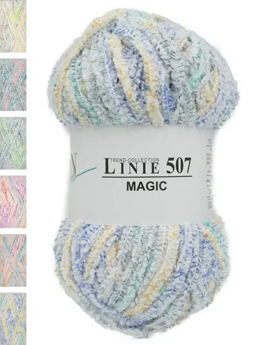 Online Garne Chenille Wolle zum Häkeln und Stricken Linie 507 Magic Chenillewolle Häkelwolle, 120,00 m (100g Strickwolle, Strickgarn, Handstrickgarn, Babywolle, zum Handarbeiten, DIY), Kuschelwolle, Flauschgarn