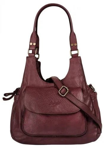 Samantha Look Umhängetasche aus Echtleder für Damen | Made in Italy, Trendige Henkeltasche - Umhängetaschen aus 100% Rindleder, Made in Italy - Langlebig, geräumig und ideal für den Alltag mit praktischer Aufteilung und vielseitigen Trageoptionen.