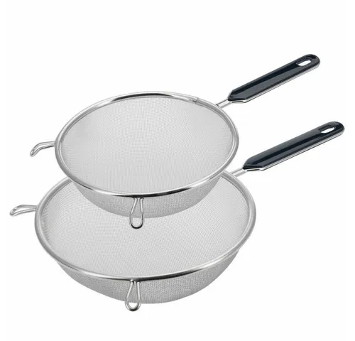 WESTMARK Passiersieb 2 Stk., Traditionell, ø 18 cm + ø 20 cm, Haushaltssiebe, ABS, Edelstahl, Auflegerasten, Aufhängeöse, spülmaschinengeeignet, BPA-frei