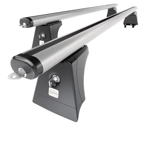Mossa - Alu-Dachträger kompatibel mit Opel Meriva B MPV (2010-2017) - silbern Dachträger Dachgepäckträger - Montagepunkte 1