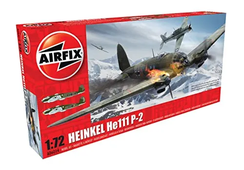 Heinkel He111P-2 Modellbausatz - Luftfahrt-Modellbausätze, Maßstab 1:72 mit 205 Einzelteilen für erfahrene Modellbauer, ideal zum Zusammenbauen und Lackieren.