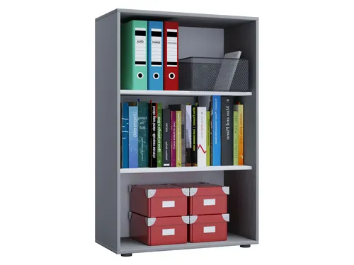 VCM my office Aktenregal XL grau 70 x 37 x 110 cm - Viel Stauraum mit 2 Fachböden, ideal für Ordnung und Platzgestaltung in jedem Raum