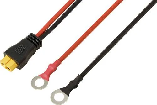 Ringkabelschuh XT60-Anschlusskabel 1 m - Schwarz, Rot - Hochwertiger Kabelsteckverbinder mit 1 m Länge, ideal für zuverlässige Verbindungen in verschiedenen Anwendungen. Robuste Materialien garantieren Langlebigkeit.