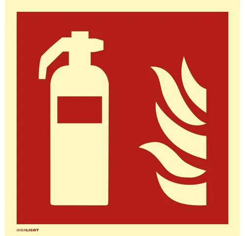 König Werbeanlagen Hinweisschild Aufkleber Folie Feuerlöscher, extra langnachleuchtend, Folie selbstk