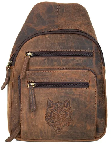 MDM Schultertasche Herren aus echtem Rindsleder – Vintage Slingbag - Kompakte Rucksack-Umhängetasche aus 100 % echtem Rindsleder im stilvollen Vintage-Look. Ideal für Alltag und Reisen mit durchdachter Aufteilung und verstellbarem Schultergurt – ein elegantes Accessoire mit Charakter.