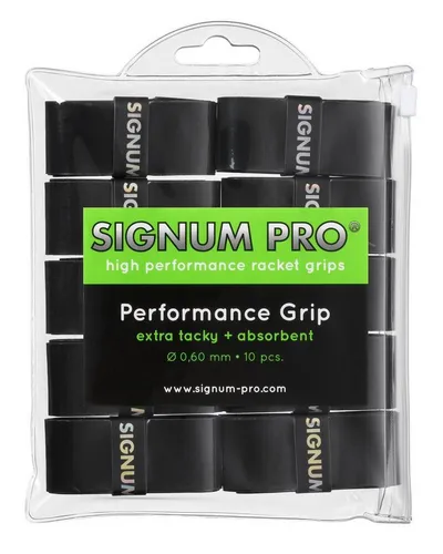 Signum Pro Griffband Overgrip Performance 0.6mm schwarz 10er Clip-Beutel
