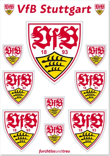 VfB Stuttgart Aufkleber 10er Set