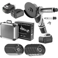 STAHLWERK Brushless Akku Winkelschleifer 20 V/4Ah - Leistungsstark und Langlebig - Schleifmaschinen mit modernster Brushless Technologie für bis zu 50% längere Arbeitszeiten. Inklusive 4 Ah Akku und Ladegerät für maximale Performance.