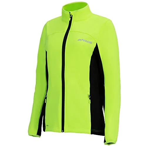 Airtracks Damen Thermo Jacke Pro Line II - Wasserdicht & Winddicht - Radsport-Jacken für Damen, atmungsaktive und winddichte Softshelljacke mit reflektierenden Elementen für optimale Sichtbarkeit bei Dunkelheit.