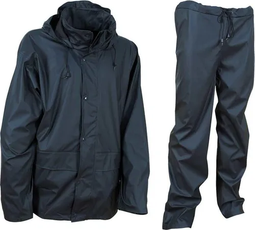 Cofra Regenanzug 2 tlg. 100% Polyester mit Polyurethanblau XL