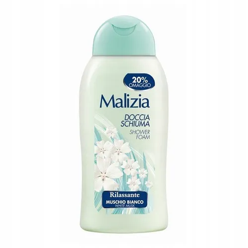 Doccia Muschio Bianco Rilassan Duschgel 300ml - Malizia - Duschgel mit beruhigender Wirkung, ideal für entspannende Momente und erfrischende Reinigung.