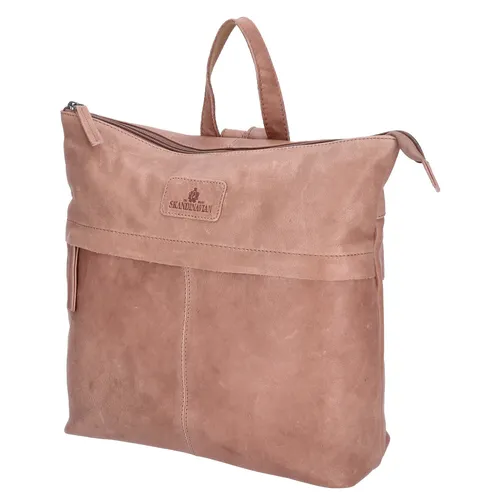 The Skandinavian Brand Damen Leder Rucksack beige - Hochwertiger Freizeitrucksack aus Leder, stilvoll und praktisch für Reisen oder den Alltag mit einem Volumen von 9.5 l.