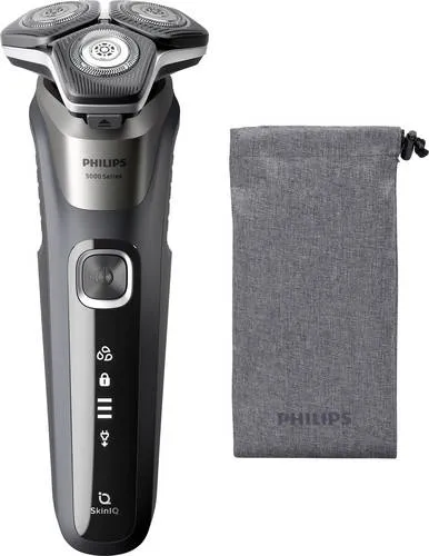 Philips S5887/10 Rotationsrasierer Grau - Herrenrasierer mit SkinIQ Technologie für eine sanfte und leistungsstarke Rasur, die sich an Ihre Haardichte anpasst.