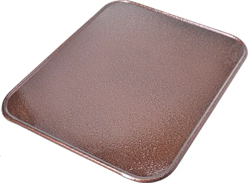 Aqbau® Ofen-Bodenblech Kaminöfen Bodenplatte Bodenschutz für Feuerstellen Alt Kupfer 41 x 48 cm