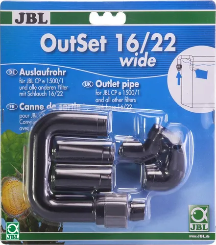 JBL OutSet wide 60156 - Wasserrücklauf-Set mit Breitstrahlrohr, ideal für effiziente Wasserzirkulation in Aquarien