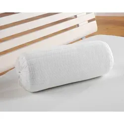 Waschbare Microfaser Nackenrolle Nackenkissen mit Formschaum 40x15cm