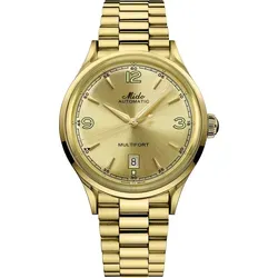 Mido Multifort Patrimony M0404073302700 - Elegante Damenuhr in Gold - Damenuhr mit 40mm Gehäuse, goldfarbenem Zifferblatt und hochwertigem PVD-beschichtetem Edelstahlarmband für einen stilvollen Auftritt.