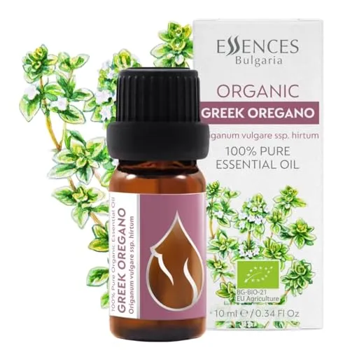 Essences Bulgaria BIO Berg-Oregano Öl 10ml | Origanum vulgare var. hirtum | 100% Naturrein | Unverdünnt | BIO-zertifiziert | Spitzenqualität aus Familienbetrieb | Ohne Gentechnik | Vegan