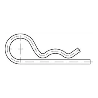 DIN 11024-E Federstecker DrahtØ 4, galvanisch verzinkt, 100 Stück - Hochwertige galvanisch verzinkte Federstecker, ideal für stabile Verbindungen. Perfekt geeignet für Bau- und Reparaturprojekte, 100 Stück im Set.