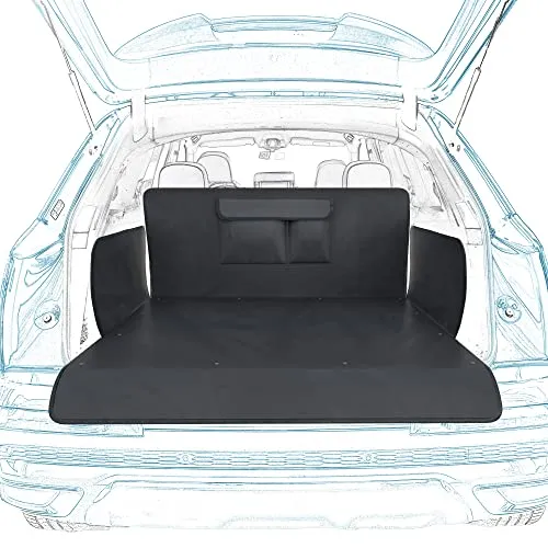 WhizProducts® Basic Kofferraumschutz Hund – wasserdichte Auto Hundedecke mit Seitenschutz – Robuste Kofferraum Schutzmatte für Reise & Transport für Hunde