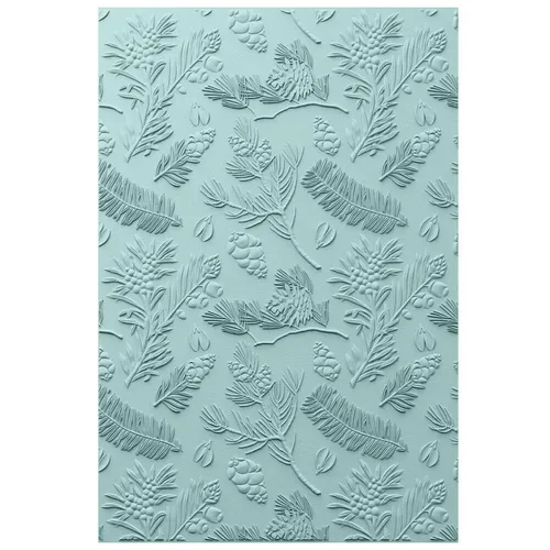 SIZZIX - 3D Textured Impressions Embossing Folder Cosmopolitan, Pines 49 Market