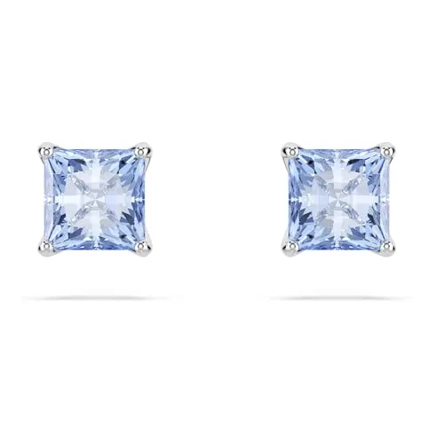 Swarovski Matrix Ohrstecker, Blaue Kristalle in blau von Swarovski