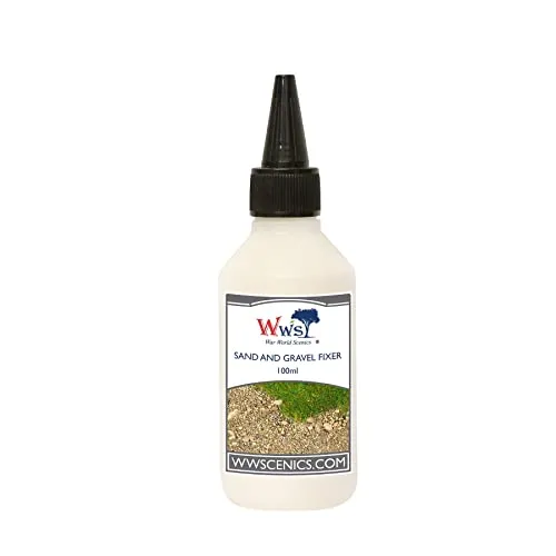 Produktbild War World Scenics Sand und Kies Kleber 100ml für Modellbahn Tabletop Gelände Modellbau Diorama