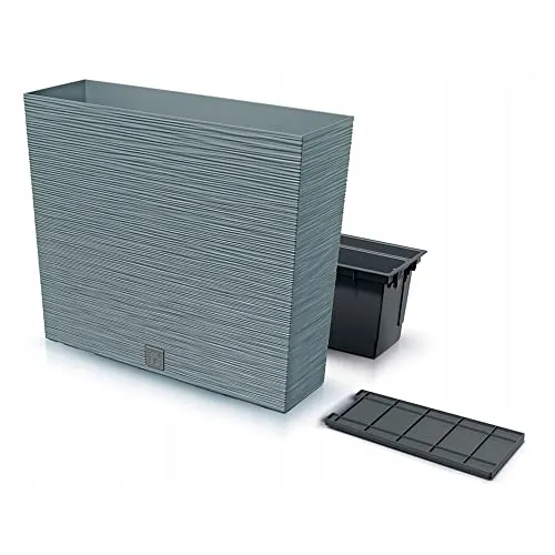 Prosperplast Furu Case Tower (18 cm) - Hochwertiges Garten-Zubehör - Praktischer Pflanzbehälter aus robustem Material, ideal für kreative Gartenideen und platzsparendes Design.