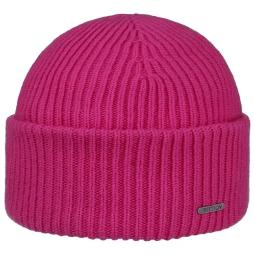 Stetson Classic Uni Wollmütze - Hochwertige Beanie für Damen und Herren - Hochwertige Wintermütze aus 100% Wolle, in Italien gefertigt. Die Umschlagmütze bietet vielseitige Tragemöglichkeiten und ist das perfekte Kombinationsstück für jeden Look.