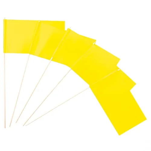 Everflag Papierfähnchen: Gelb 50er Packung in gelb von Everflag