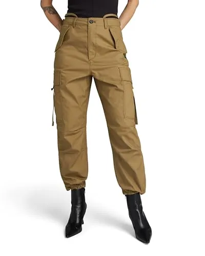 G-Star RAW Damen Cargo Cropped Drawcord Hose, Braun (dk Fawn D24389-D387-7172), 26