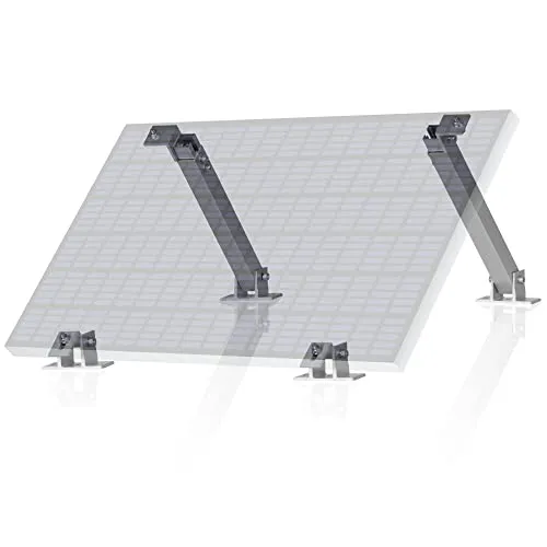 Zelsius Universal Solarmodul Halterung Set | Verstellbare Aluminium Montageset für Solarpanel - Dach- & Bodenhalterungen für Solarmodule, ideal für verschiedene Untergründe und einfach anpassbar für optimale Neigung zur Sonnenenergie.