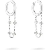 Tamaris Creolen TJ-0568-E-25 - Ohrringe für Damen mit eleganten Glassteinen, aus poliertem Edelstahl, 2,5 cm groß und in einem stilvollen Tamaris Stoffbeutel verpackt - ideal als Geschenk!