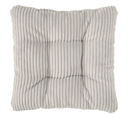 sleepling Sitzkissen in Cord-Optik - Stuhlkissen aus weichem, abriebfestem Möbelstoff, wendbar und hautfreundlich, ideal für drinnen und draußen, 38 x 38 cm, beige