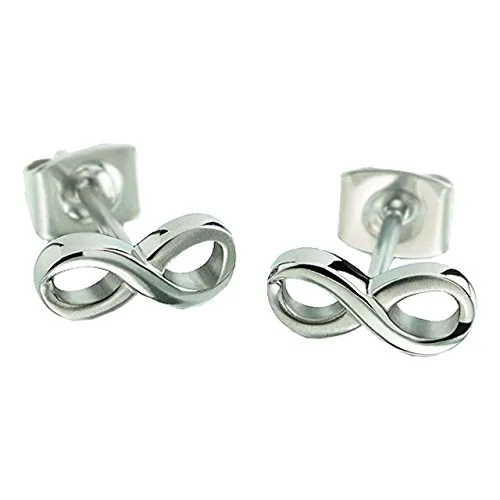 Boccia Damen-Ohrstecker Titan 05020-01 - Ohrringe für Damen aus hautfreundlichem Reintitan, mit elegantem Unendlichkeitszeichen für zeitlose Schönheit und Allergiefreiheit.