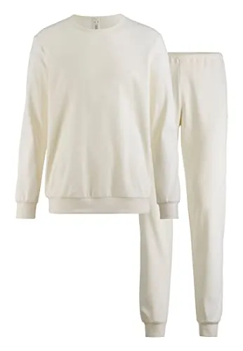 hessnatur Herren Pyjama PureNATURE aus Bio-Baumwolle - Damenmode: Nachhaltig und fair hergestellt aus ökologisch reiner Bio-Baumwolle, GOTS zertifiziert und besonders komfortabel mit Bündchen und Gummizug.