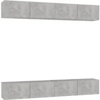 vidaXL TV-Schränke 4 Stk. Betongrau