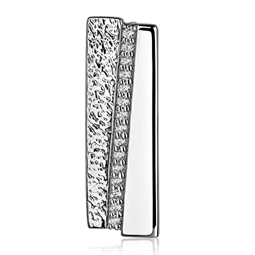 Materia Damen Anhänger Silber 925 Rechteck lang Zirkonia KA-513-Ohne Kette
