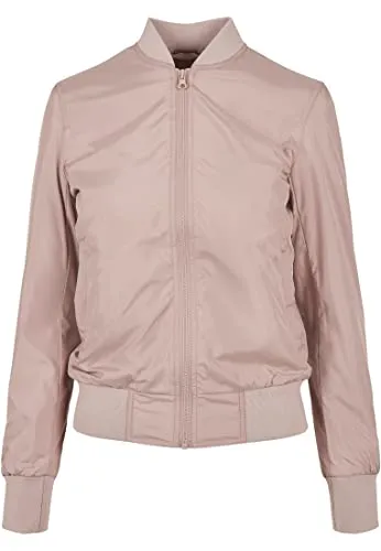Urban Classics Damen Light Bomber Jacket – leichte Übergangsjacke im Regular Fit aus Polyester mit Reißverschluss und Rippbündchen für Freizeit und Streetwear,Duskrose,XS