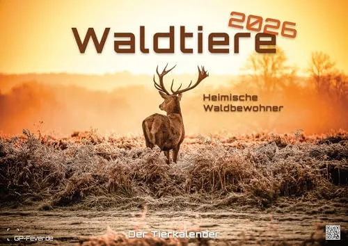 Waldtiere - Heimische Waldbewohner - Der Tierkalender 2026 - Kalender DIN A2 mit 14 brillanten Bildern heimischer Waldbewohner, ideal für Naturfreunde und Tierliebhaber!