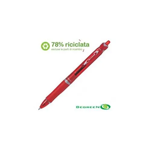 Pilot Pen Acroball M Rot Kugelschreiber - Kugelschreiber mit druckmechanik, auswechselbarer Mine und gummiertem Griff für komfortables Schreiben. Ideal für den täglichen Gebrauch.