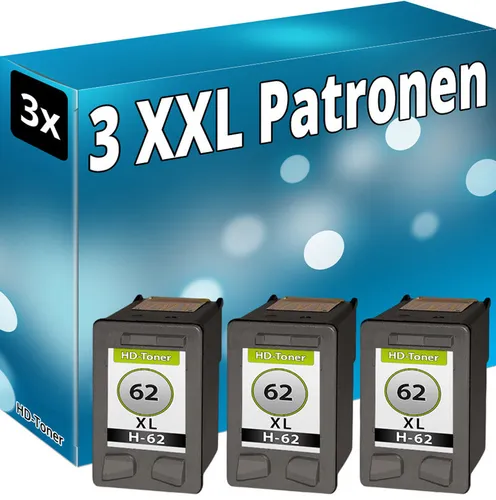 3x DRUCKER TINTE PATRONE für HP 62-XL ENVY 5644 5646 5660 7640 DeskJet 5645 AiO